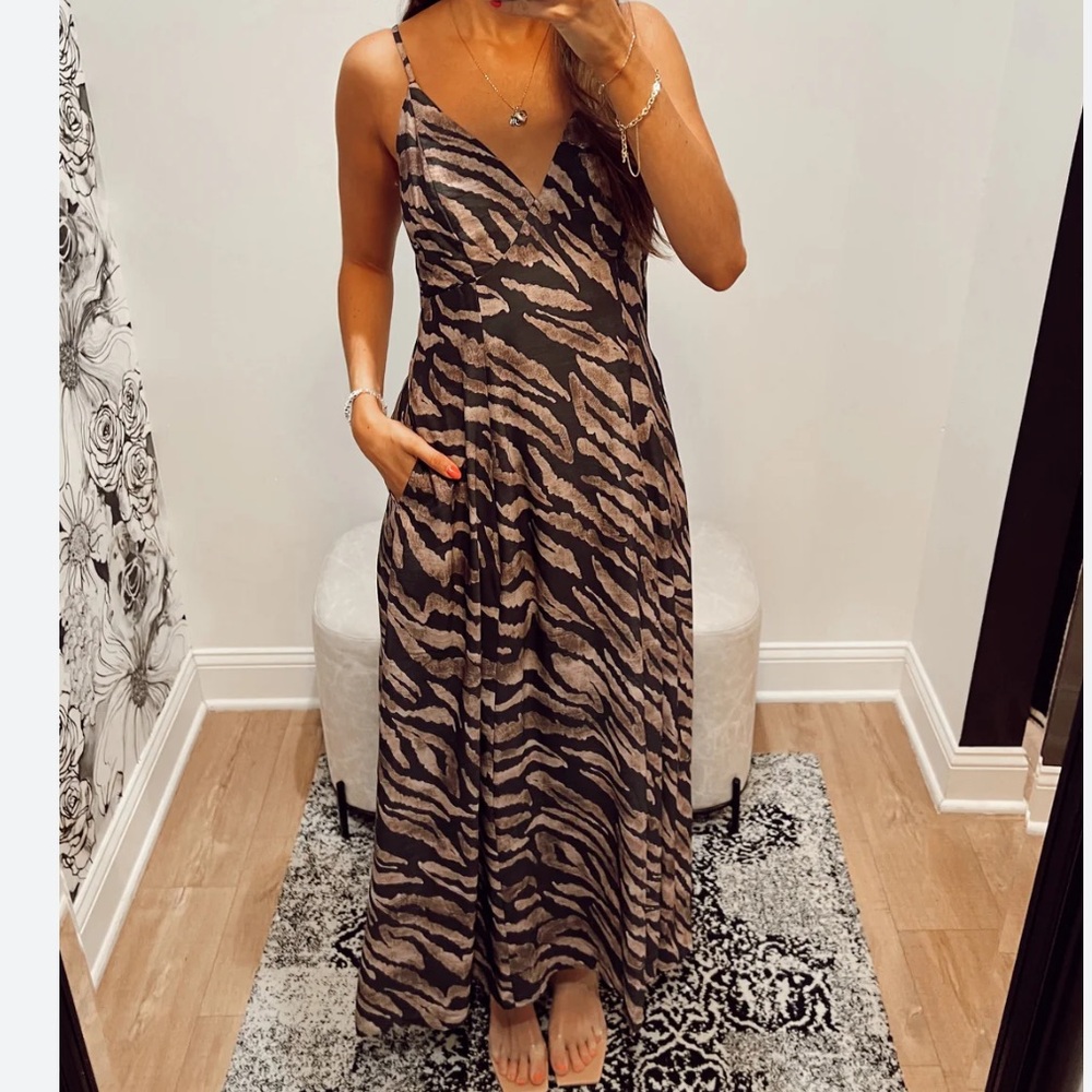#216 Animal Print maxi dress